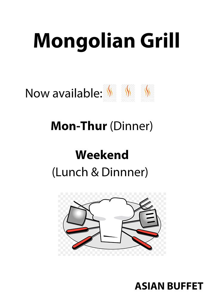 Mongolian Grill at Asian Buffet!